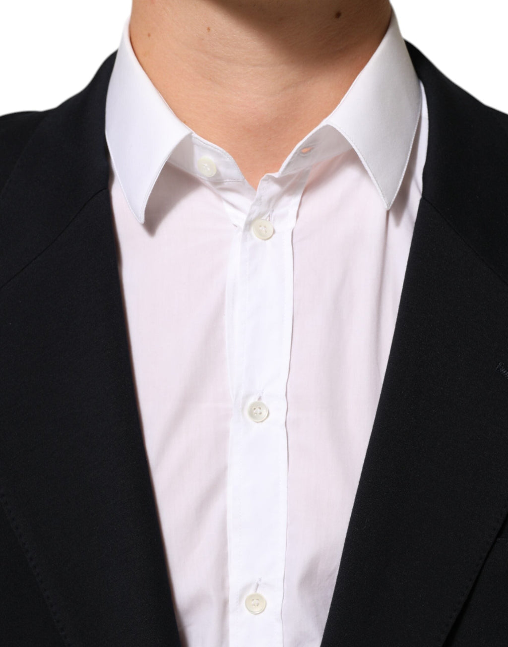 Dolce & Gabbana Dark Blue Viscose 2 Buttons Suit Jacket Blazer