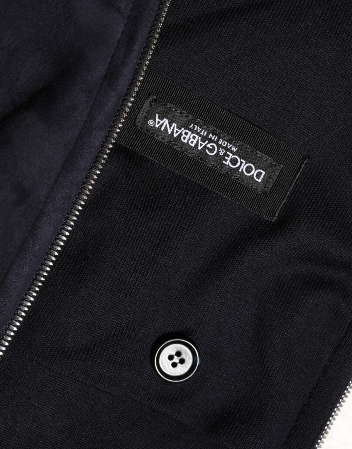 Dolce & Gabbana Black Leather Full Zip Hooded Blouson Jacket
