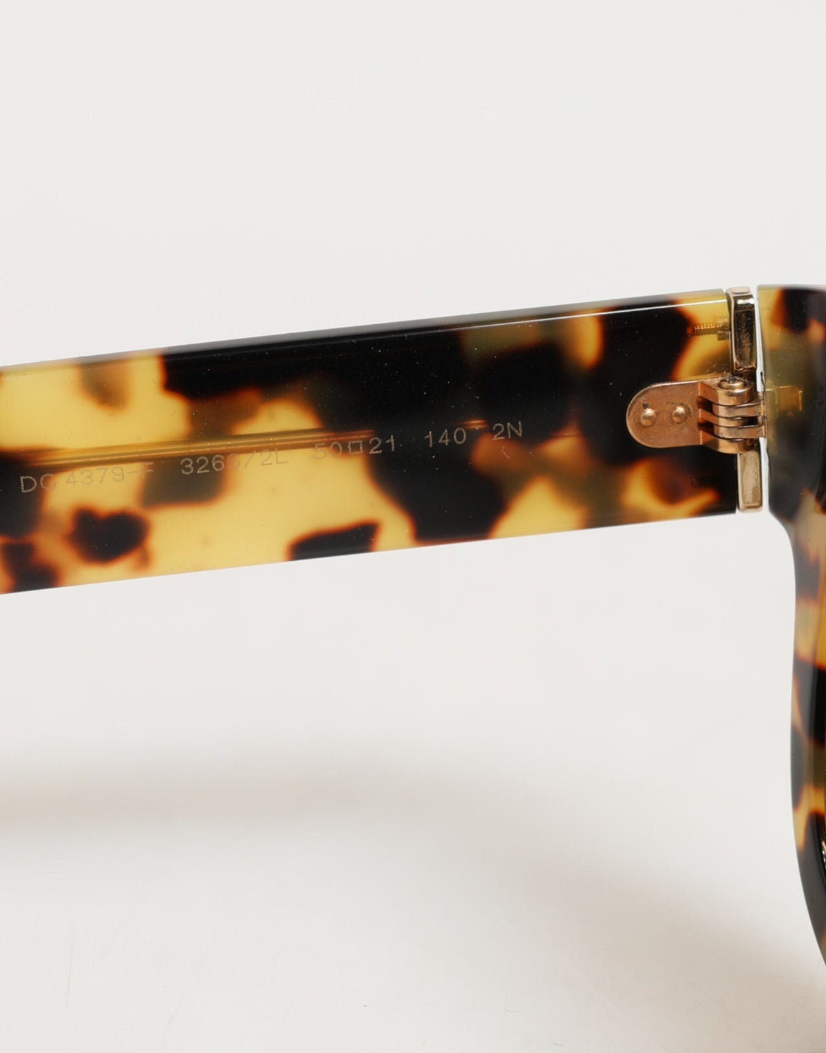 Dolce & Gabbana DG4379F White Tortoiseshell Gradient Acetate Shades Sunglasses