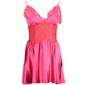 Gaelle Paris Pink Cotton Women Dress with Lace Detail