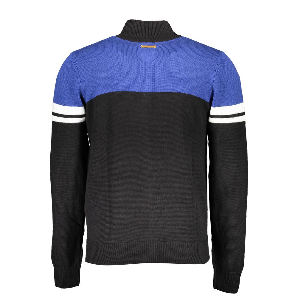 Gianmarco Venturi Black Cotton Men Cardigan