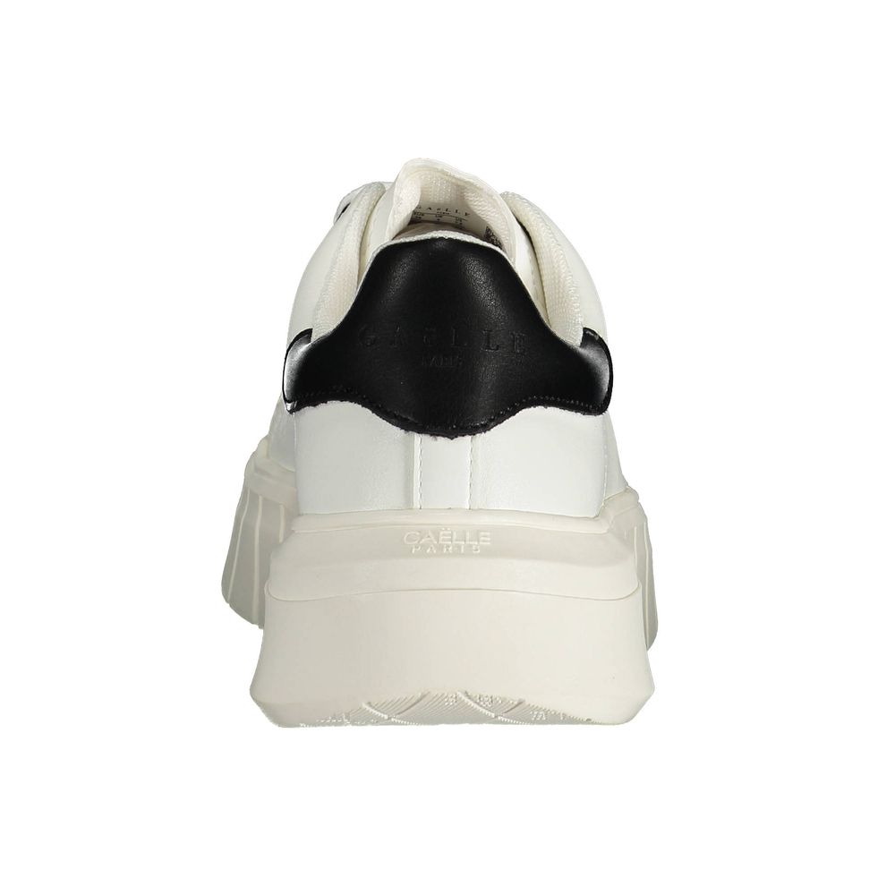 Gaelle Paris White Polyurethane Women Sneaker