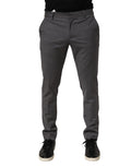 Daniele Alessandrini Gray Polyester Formal Dress Trouser Pants