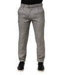 Briglia 1949 Gray Mid Waist Dress Formal Skinny Men Pants