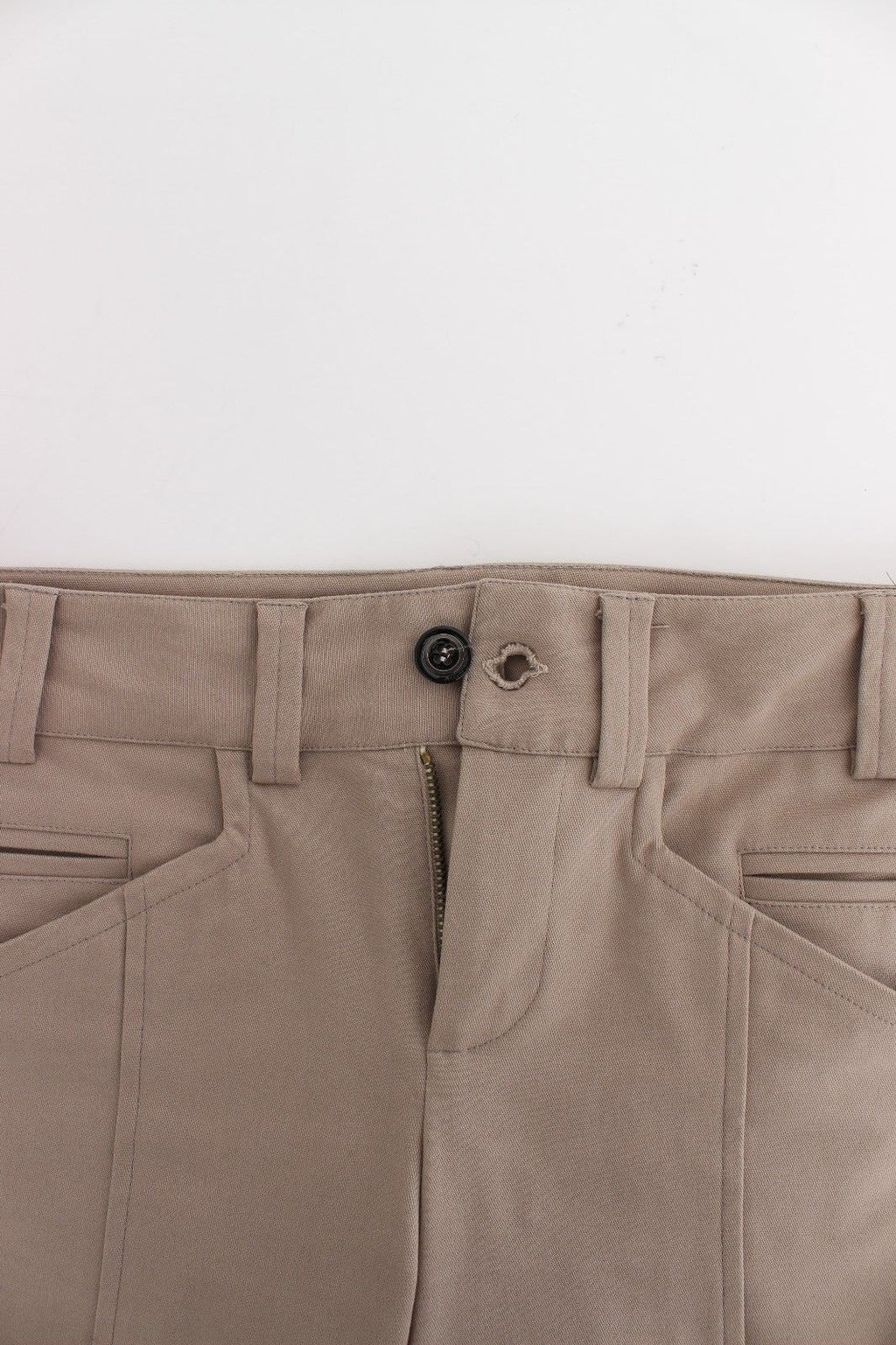 Cavalli Class Beige Dress Skinny Slim Straight Chinos Pants