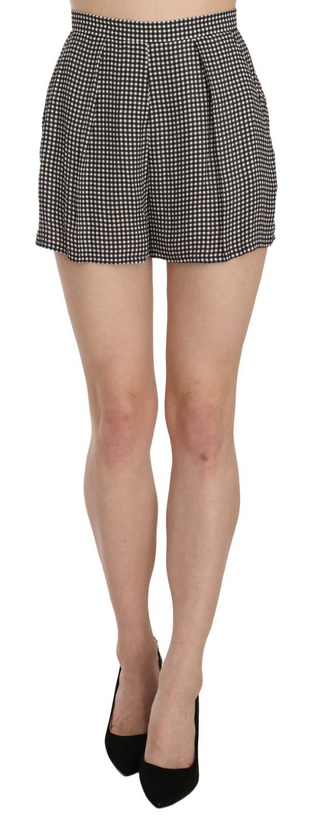 Black and White Checkere Stretch Skirt