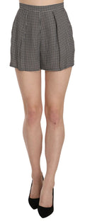 Black and White Checkere Stretch Skirt
