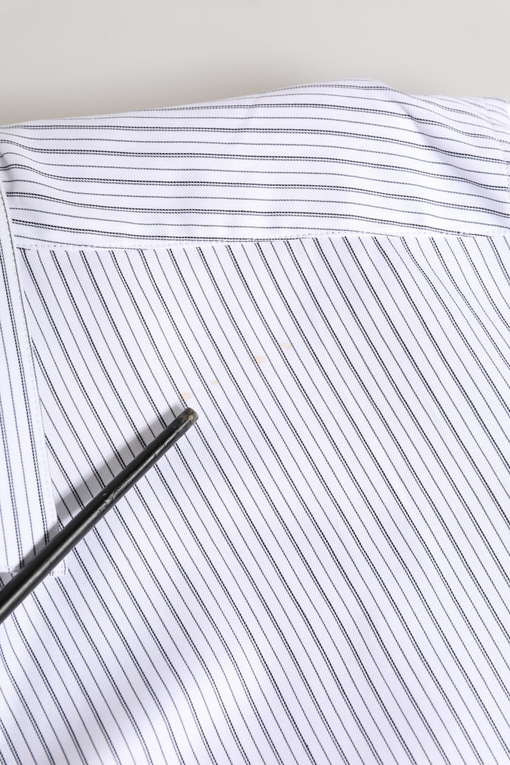 Dolce & Gabbana White Stripes Long Sleeves GOLD Dress Shirt