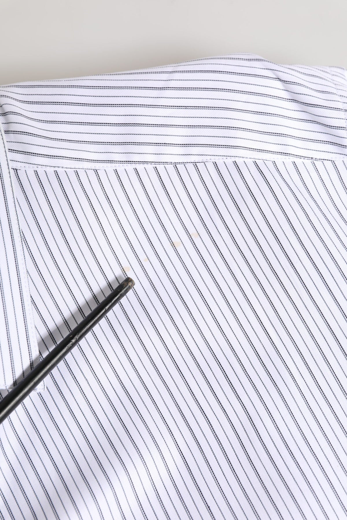 Dolce & Gabbana White Stripes Long Sleeves GOLD Dress Shirt