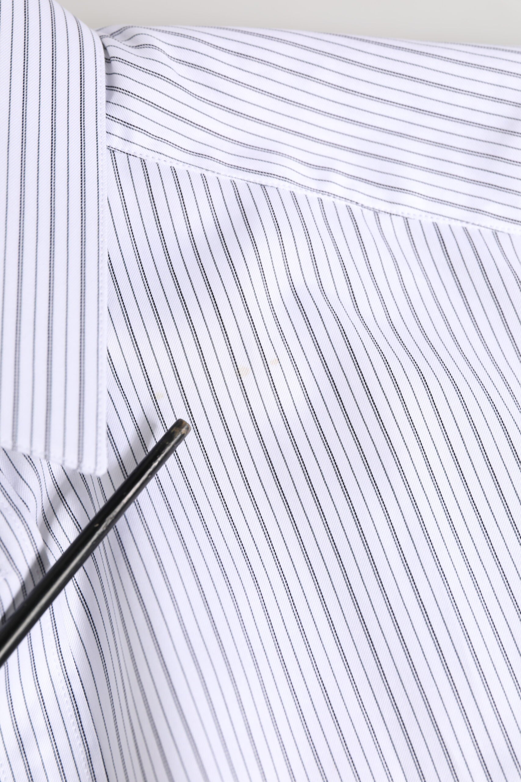Dolce & Gabbana White Stripes Cotton Men GOLD Dress Shirt