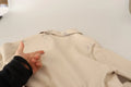 Jucca Leather Beige Long Sleeves Collared A-line Mini  Dress