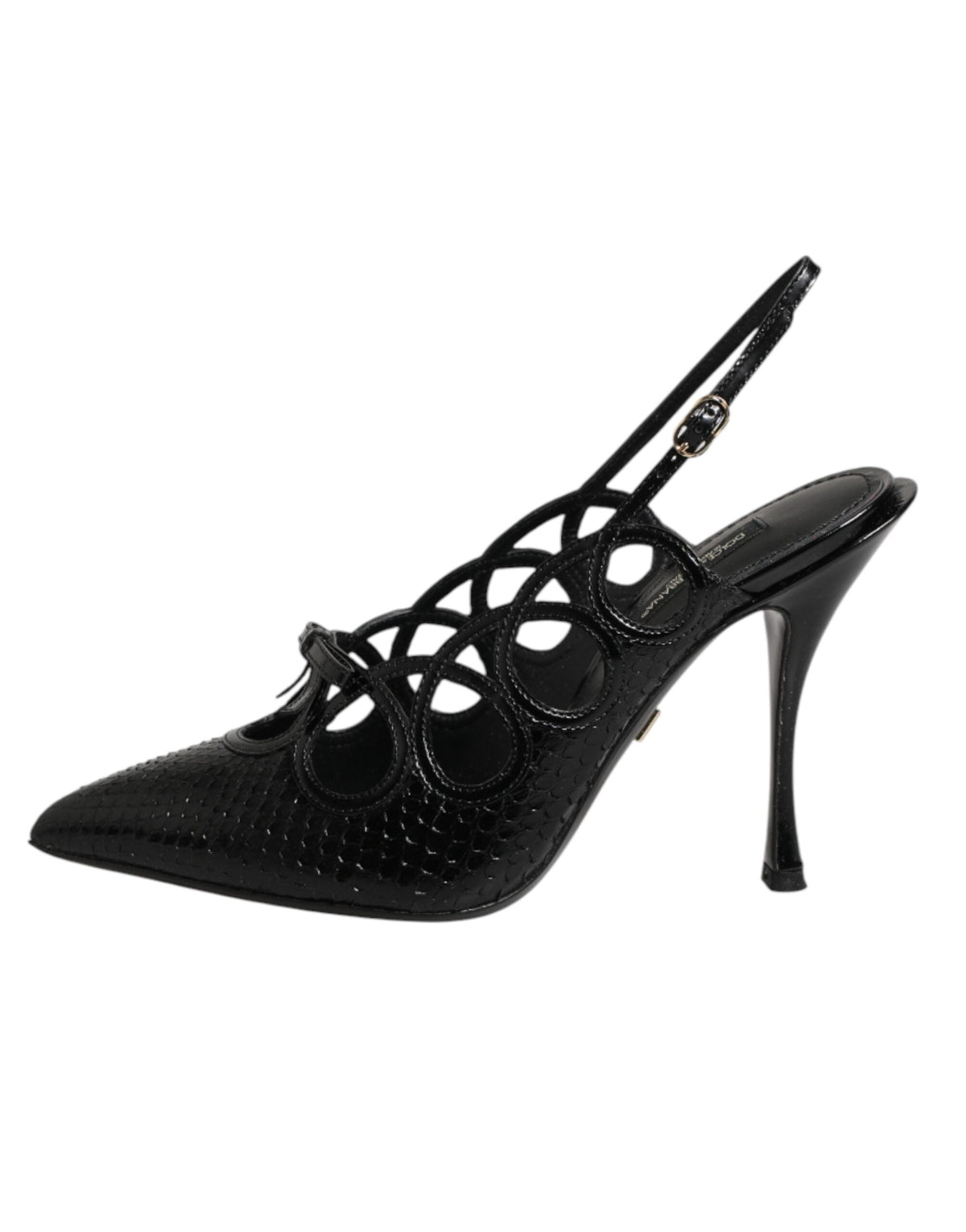 Dolce & Gabbana Leather High Heels Slingback Shoes
