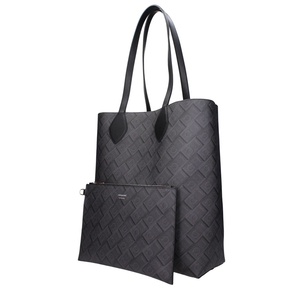 Salvatore Ferragamo Black Leather Shoulder Bag