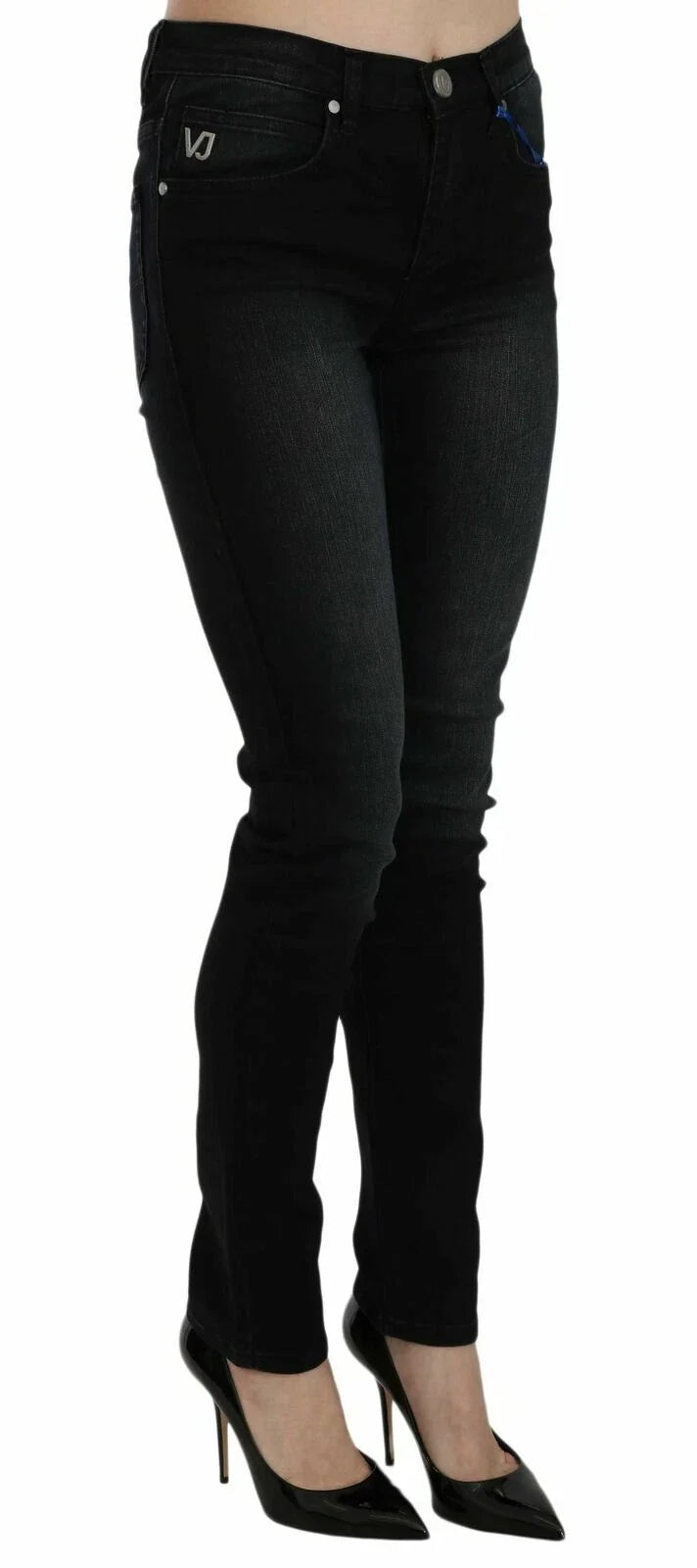 Versace Jeans Couture Dark Black Dora Slim Fit Denim Pants