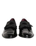 Dolce & Gabbana Black Leather Slip On Dress Men Loafers Shoes