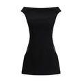 Marine Serre Black Wool Casual Dress