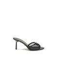 Black Calf Leather Bos Taurus Stiletto Heel Sandals