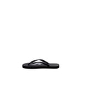 Black And White Rubber Flip-Flop Sandals
