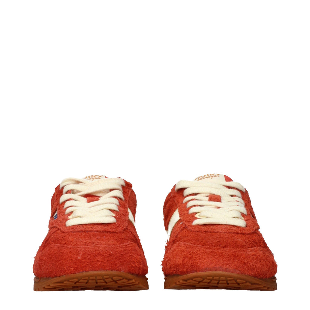 Autry Orange Leather Sneakers