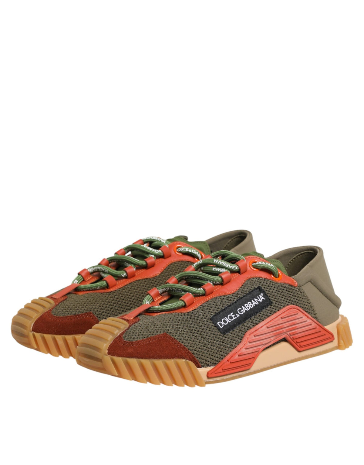 Dolce & Gabbana Multicolor Lace Up Low Top NS1 Sneakers Shoes