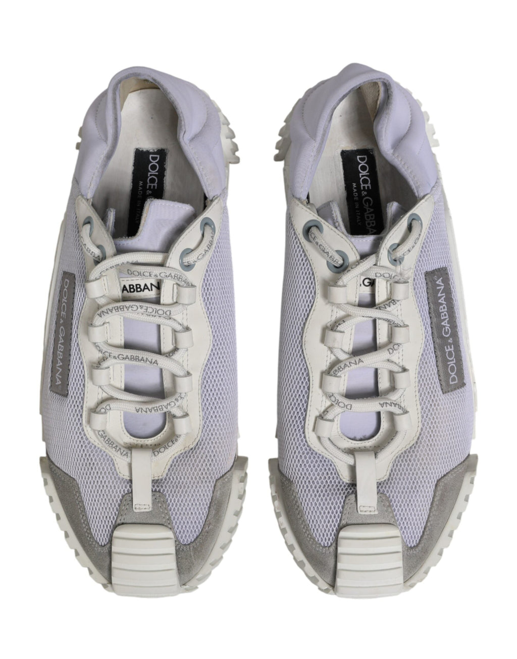 Dolce & Gabbana White Lace Up Low Top NS1 Sneakers Men Shoes