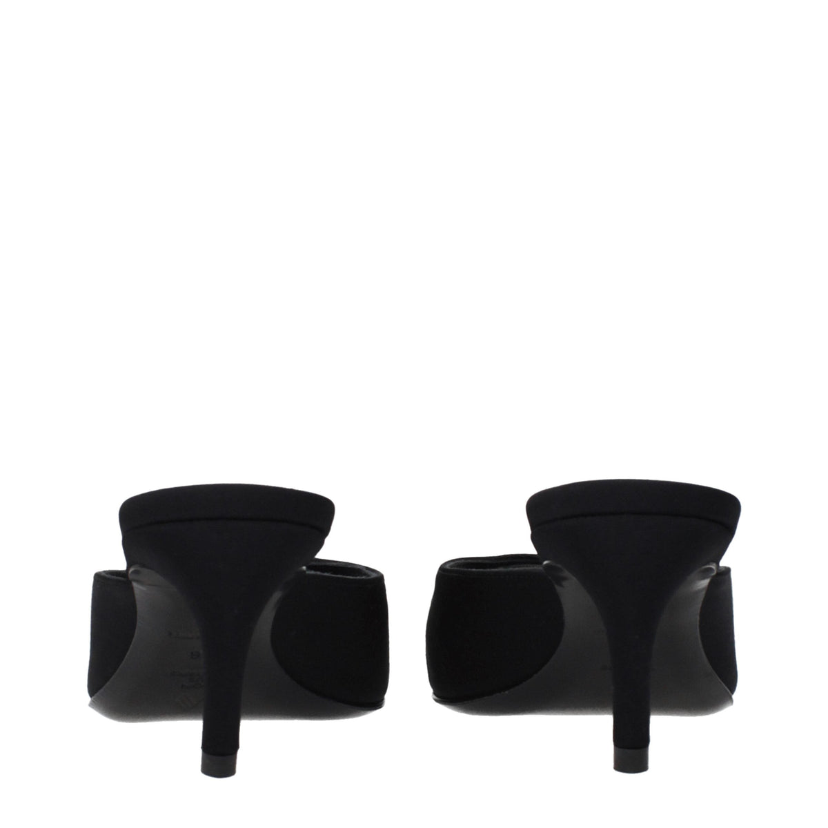 The Attico Black Fabric Flat Sandals