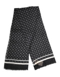 Dolce & Gabbana Black Crown Cashmere Neck Wrap Shawl Scarf