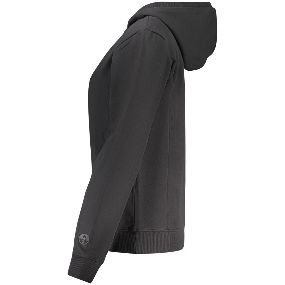 North Sails Black Cotton Women Hoodie
