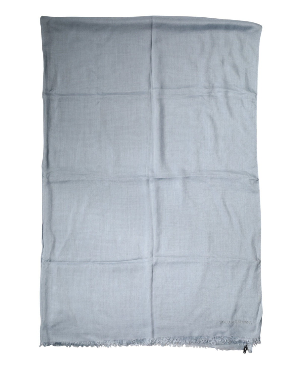 Dolce & Gabbana Light Blue Cashmere Knit Neck Wrap Scarf