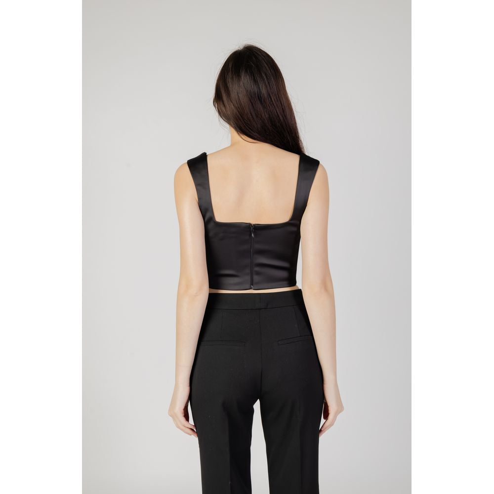 Silence Black Polyester Top