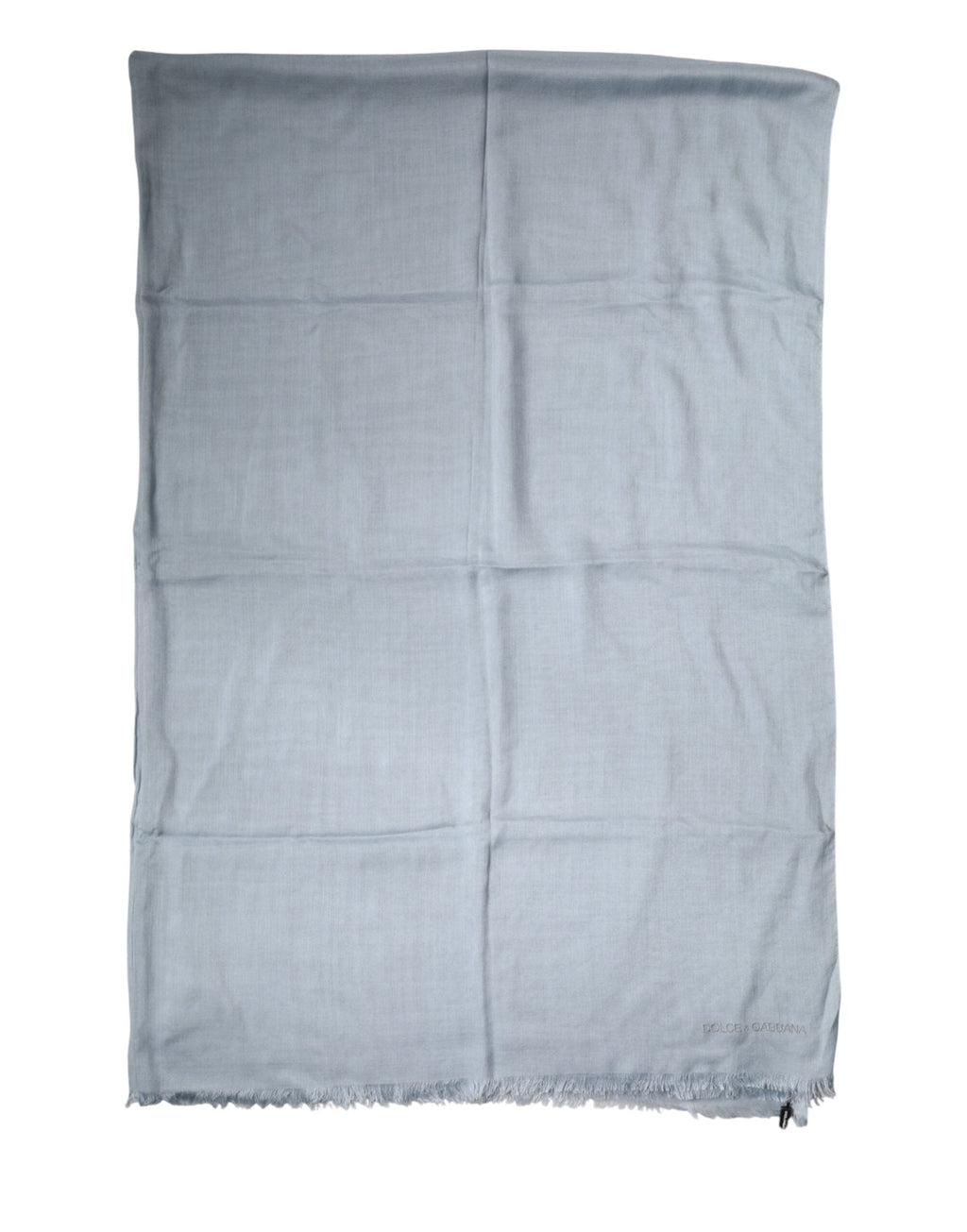 Dolce & Gabbana Light Blue Cashmere Knitted Shawl