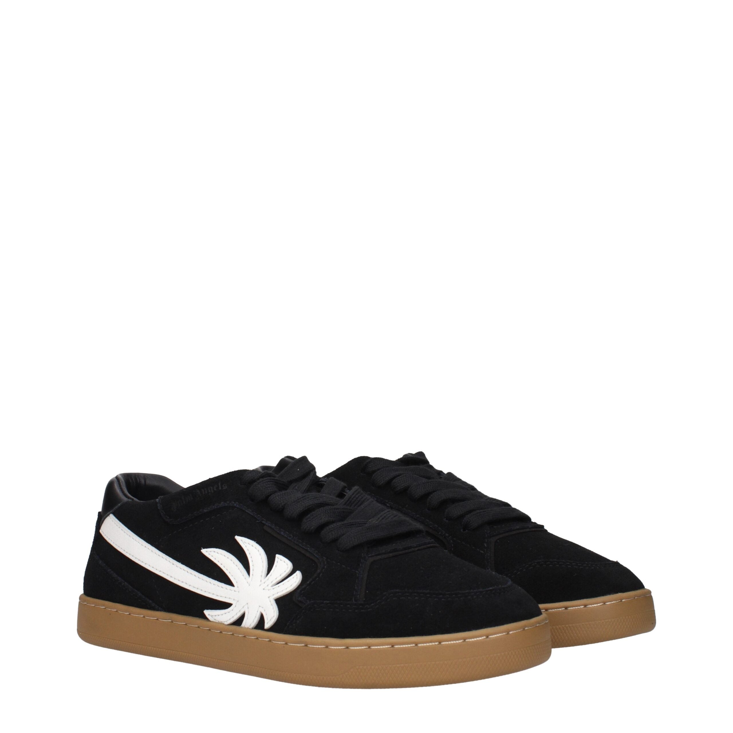 Black Leather Low Top Sneakers
