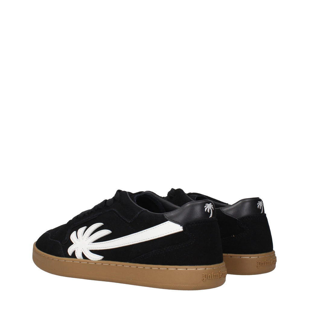 Black Leather Low Top Sneakers
