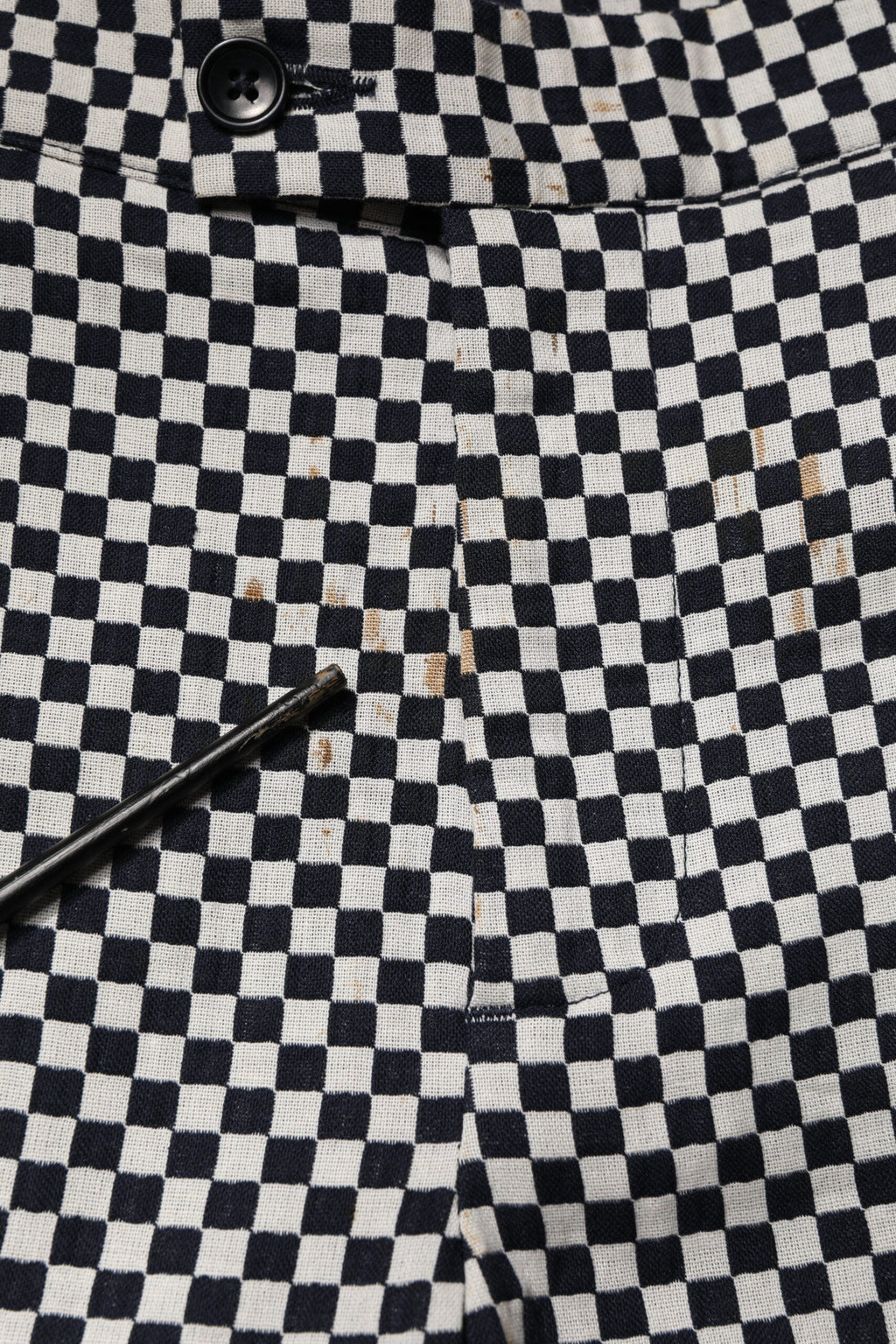 Daniele Alessandrini Black White Checkered Men Cropped Pants