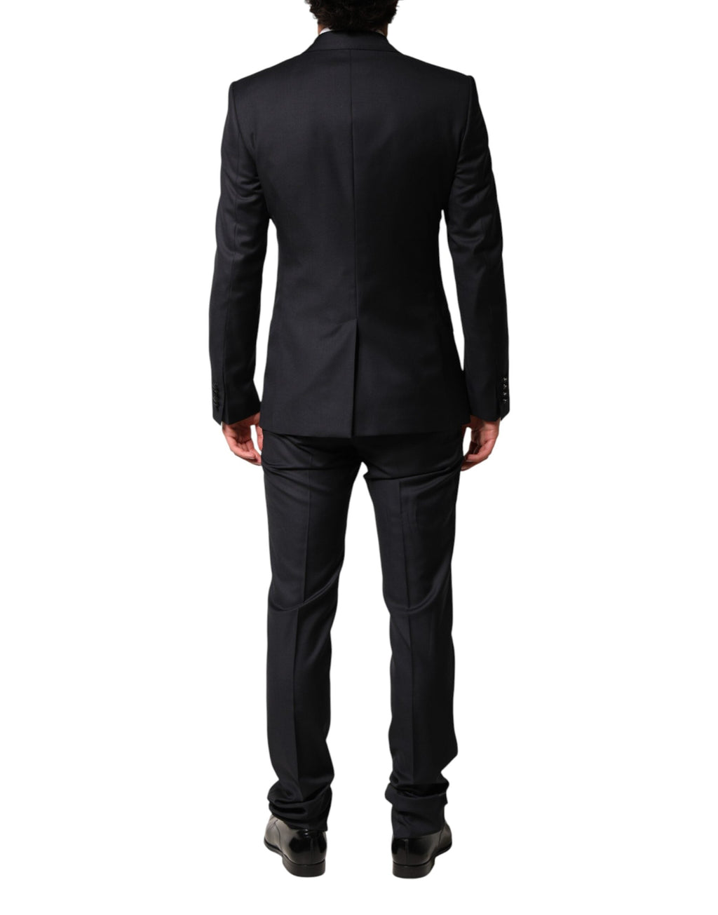 Dolce & Gabbana Blue Wool Single Breasted 3 Piece Men Suit
