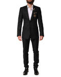 Black Embellished Single Breasted 2 Pc Suit
