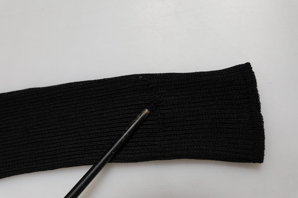 Dolce & Gabbana Black Viscose Turtle Neck Pullover Top