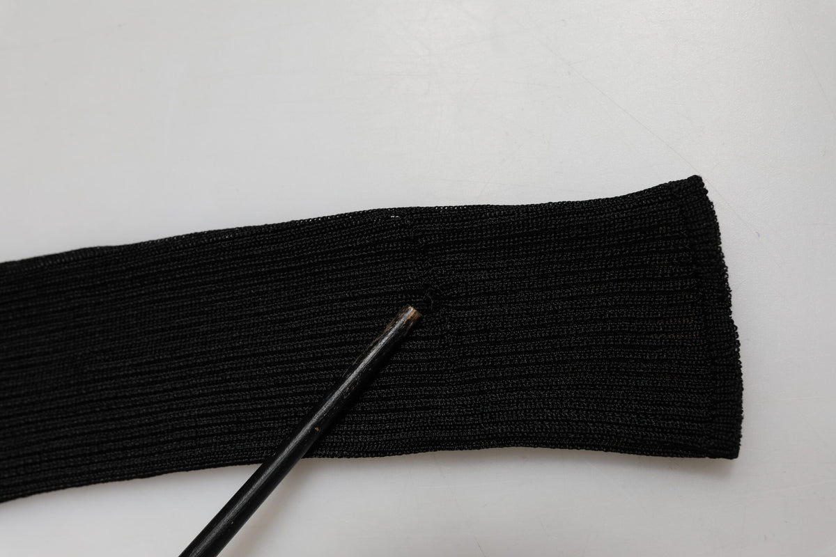 Dolce & Gabbana Black Viscose Turtle Neck Pullover Top