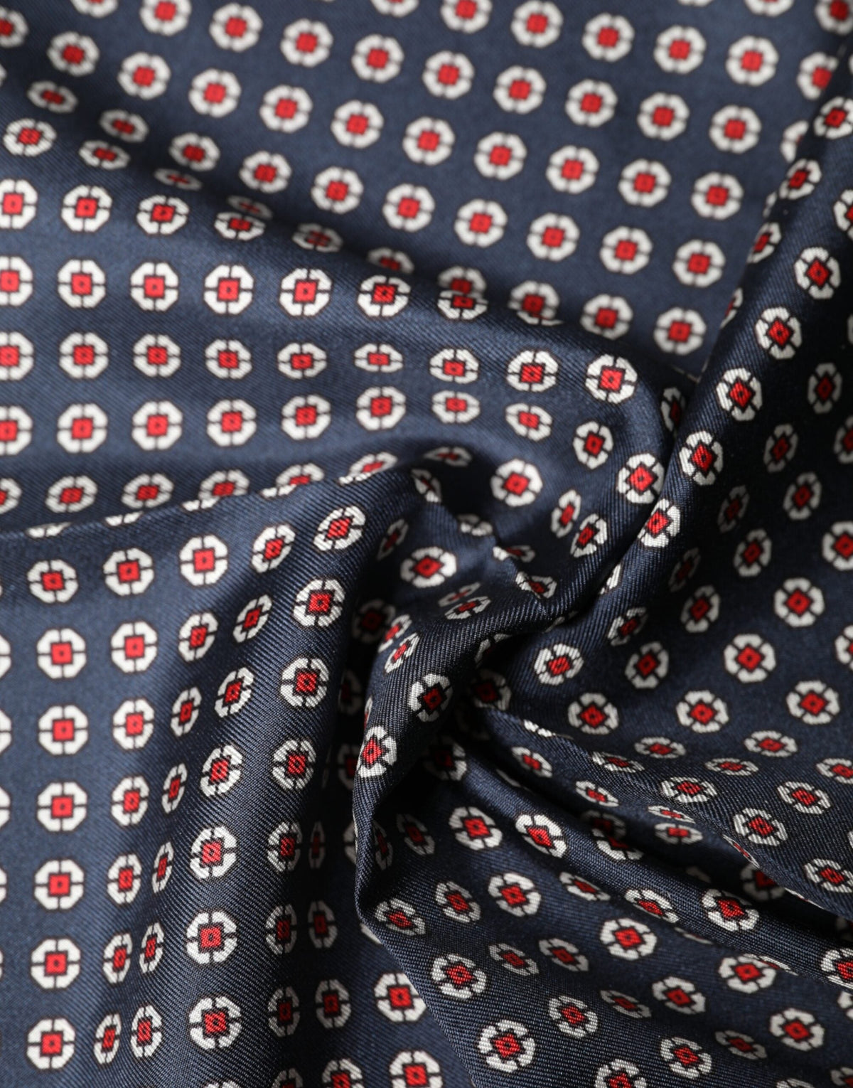 Dolce & Gabbana Blue Patterned Silk Square Handkerchief Scarf