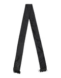 Dolce & Gabbana Black Silk Fringes Neck Wrap Foulard Scarf