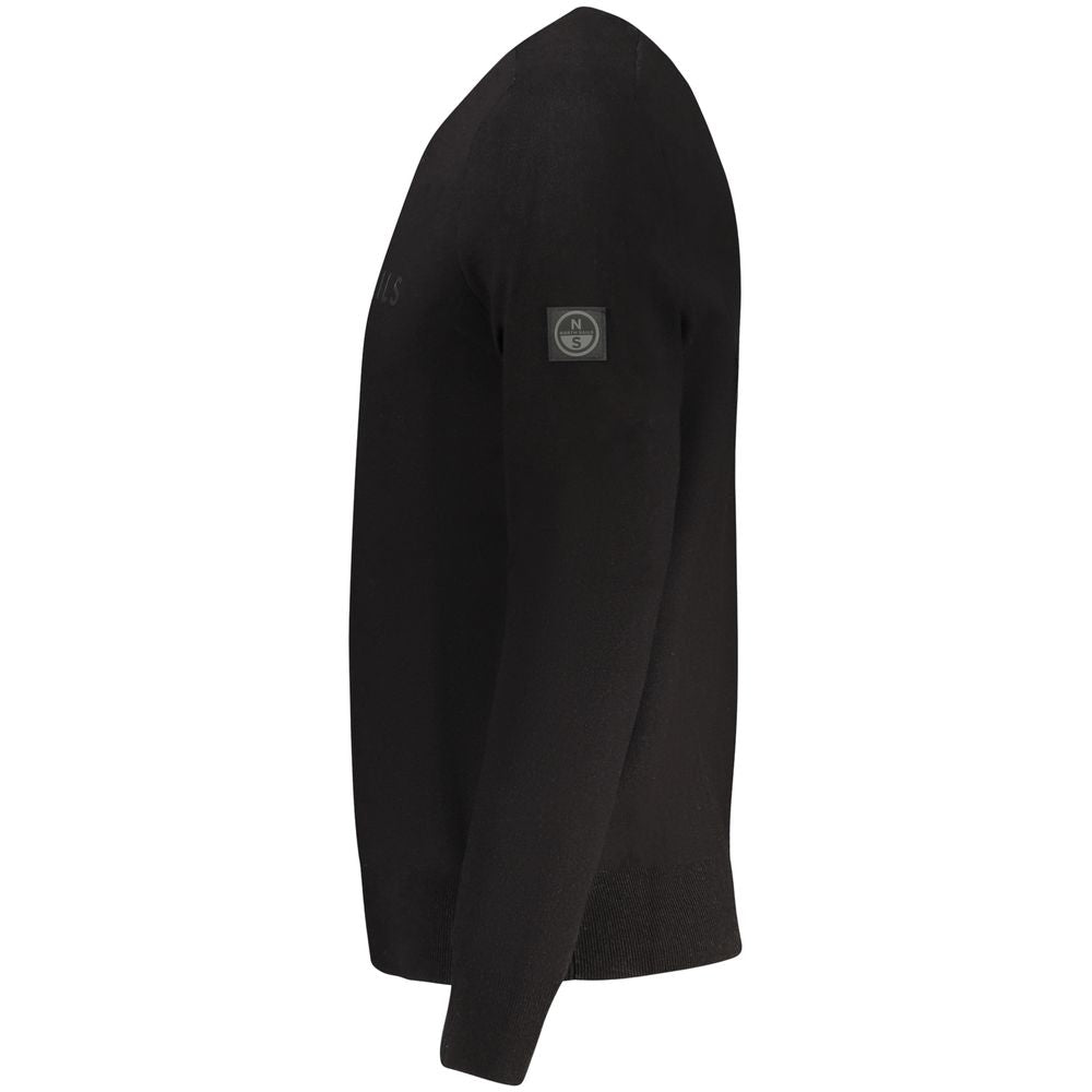 North Sails Black Viscosa Men Sweater