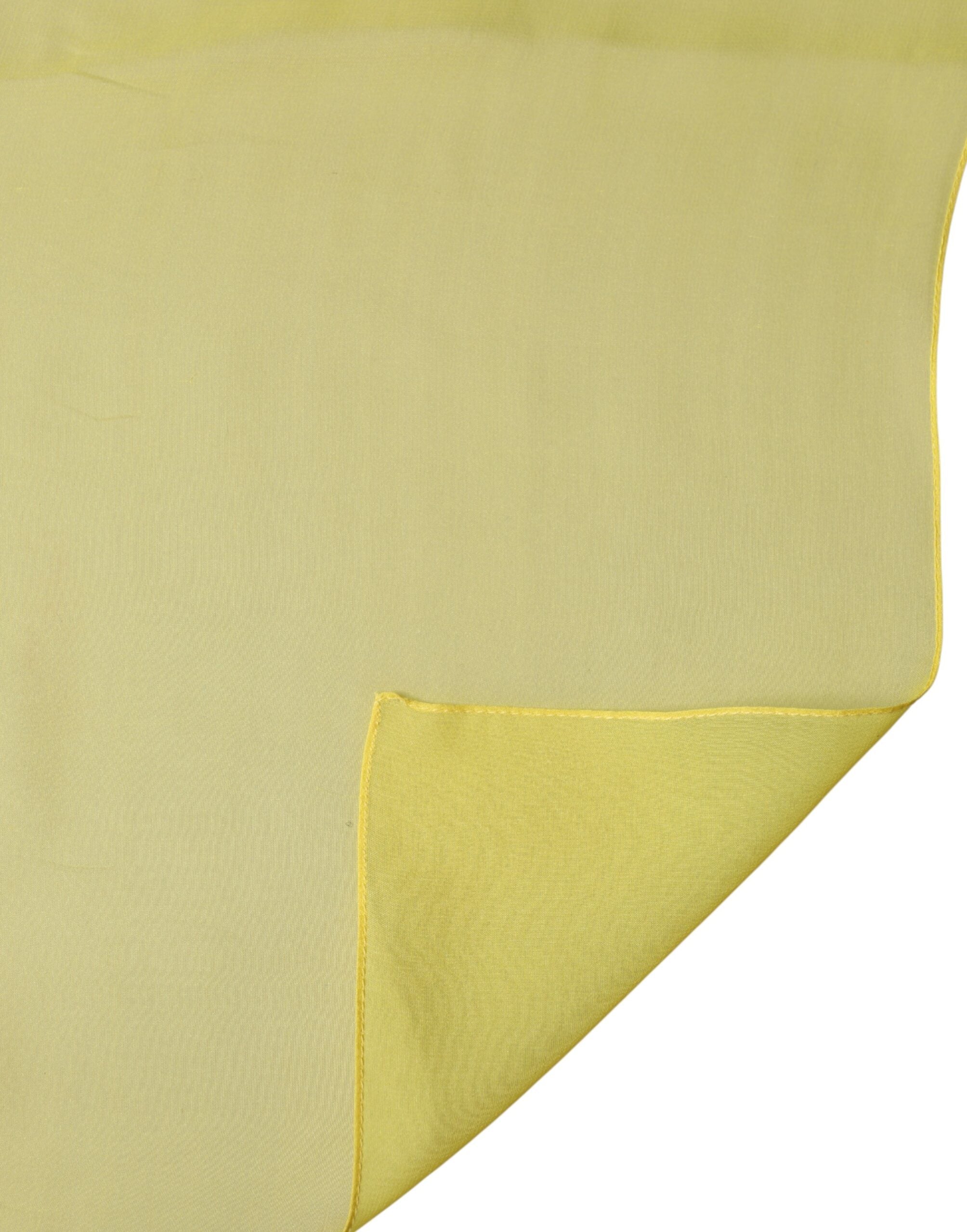 Dolce & Gabbana Yellow Silk Stole Neck Wrap Shawl Men 200cm x 130cm Scarf