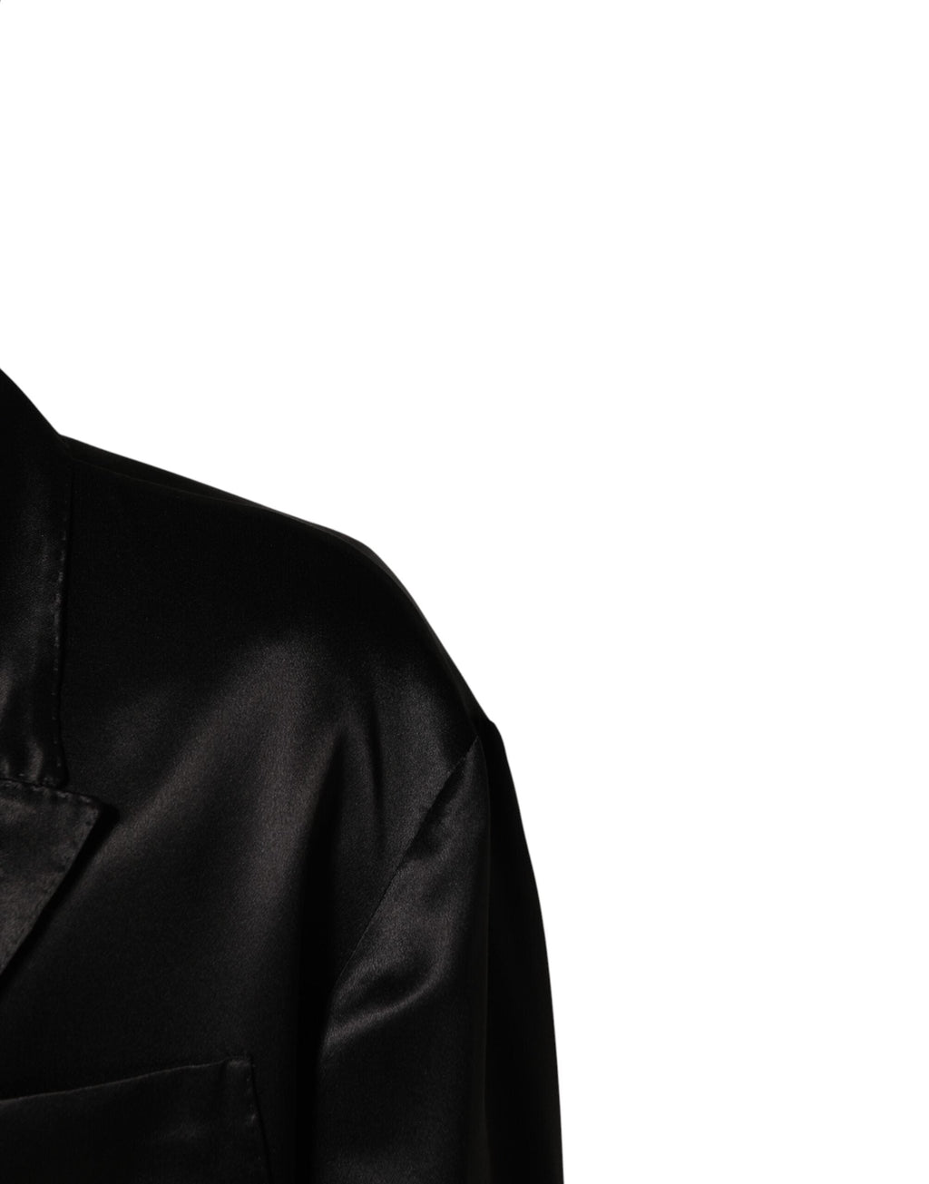 Dolce & Gabbana Black Silk Double Breasted 2 Button Blazer