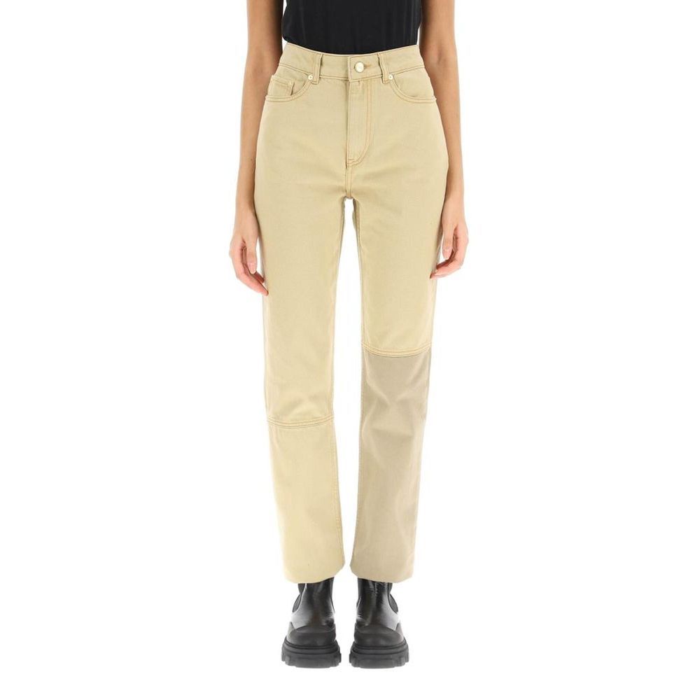 Ganni Brown Cotton Jeans Denim