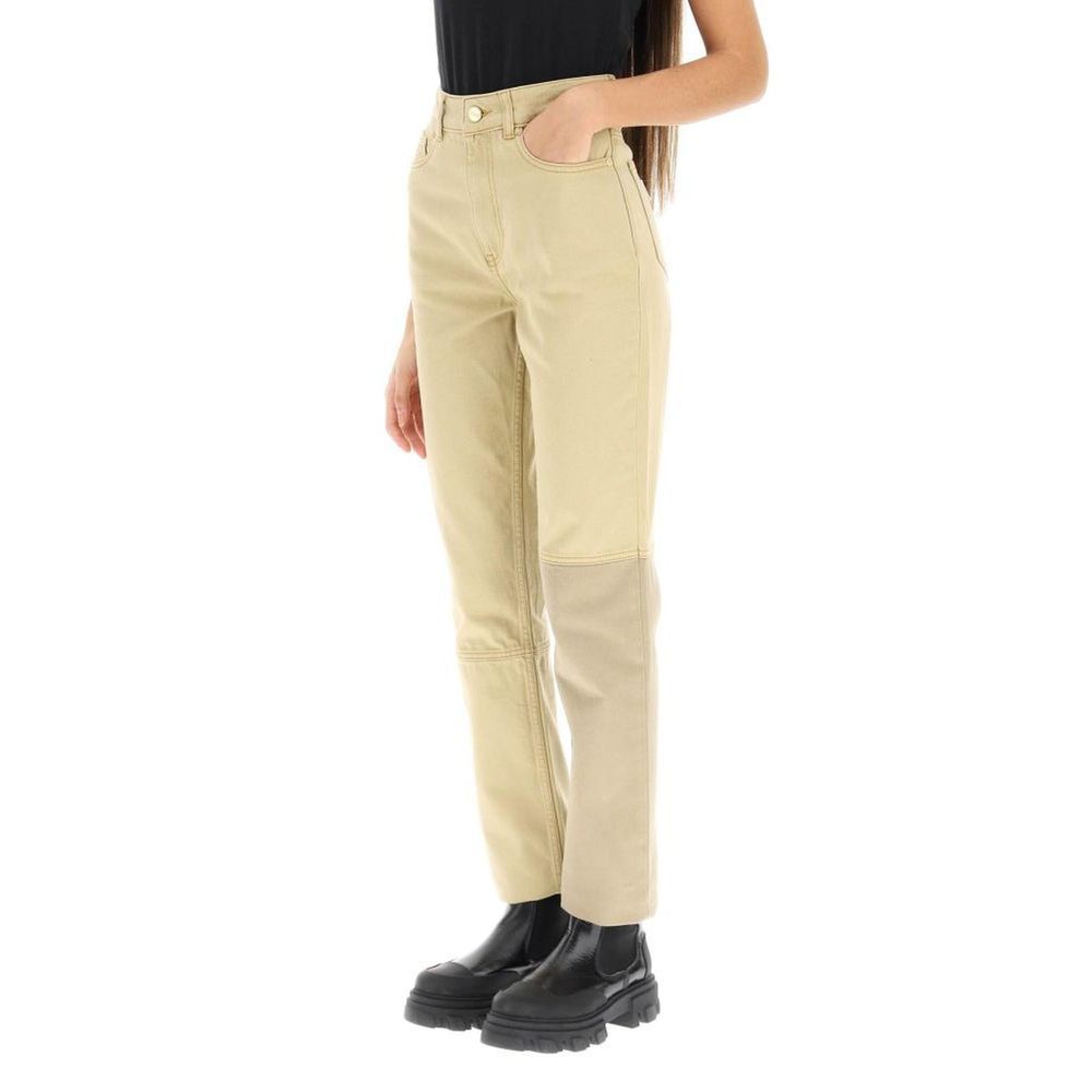 Ganni Brown Cotton Jeans Denim